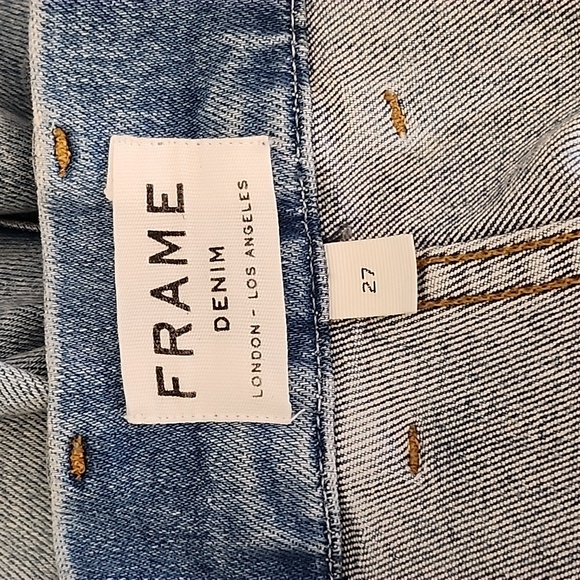 FRAMELe Palazzo High Rise Cropped Wide Leg Jeans in Galeston Size 27 - Picture 11 of 16